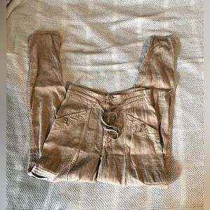 American Eagle linen cargo pants size 0